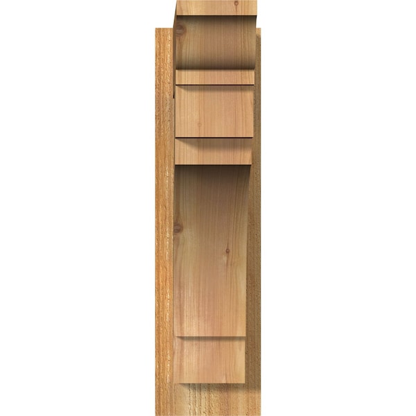 Merced Rough Sawn Traditional Outlooker, Western Red Cedar, 6W X 18D X 22H